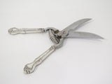 10.5" Sterling Silver Handles Steel Concord Shear Antique Italian Kitchen Shears