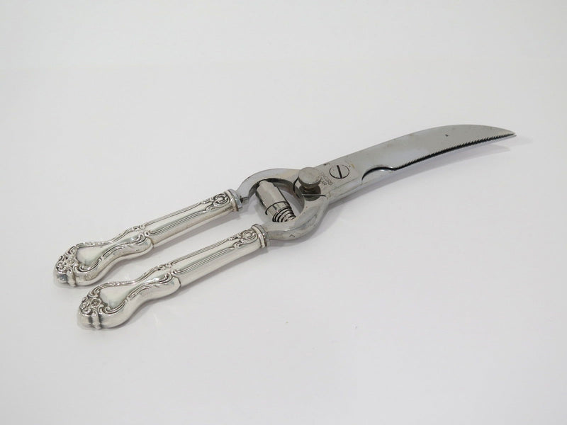 10.5" Sterling Silver Handles Steel Concord Shear Antique Italian Kitchen Shears