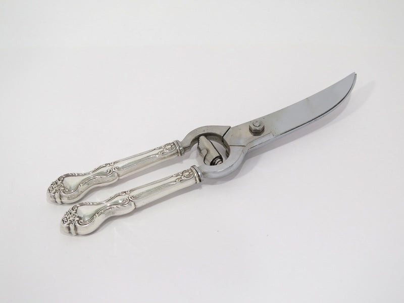 10.5" Sterling Silver Handles Steel Concord Shear Antique Italian Kitchen Shears