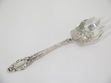 9 3/8 in - Sterling Silver Antique American Floral Serving Fork