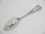 8 5/8 in - Sterling Silver Gorham Antique Floral Queens Pattern c. 1870 Spoon