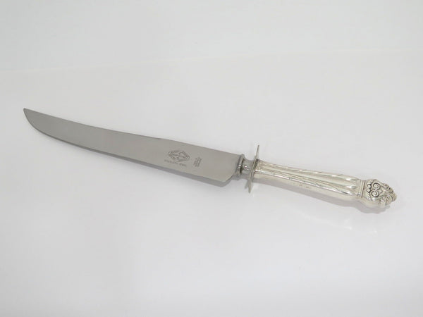 Sterling Silver Steel Royal Brand Cutlery Co. Antique English Floral Carving Set