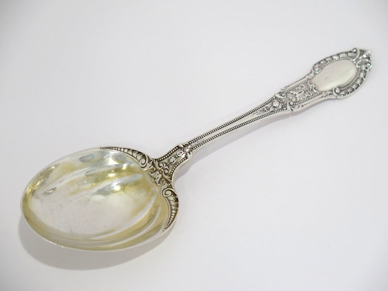 9 in - Sterling Silver Gorham Antique Floral Ornament Serving Spoon