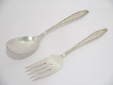 Sterling Silver State House Antique Serving Spoon & Fork Set