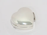 1 3/8 in - Sterling Silver Heart-Shaped Pill Case/Box