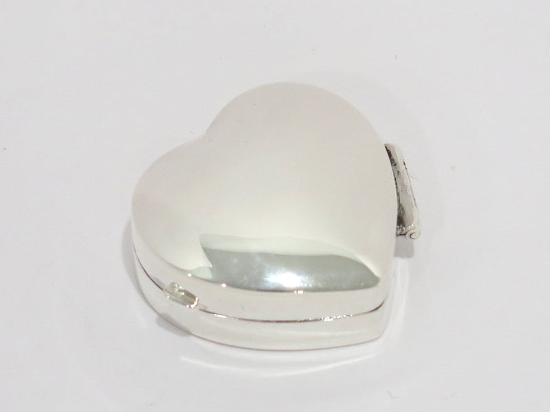 1 3/8 in - Sterling Silver Heart-Shaped Pill Case/Box