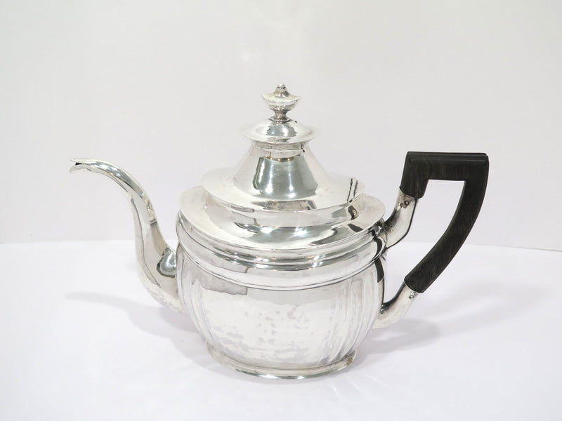 12 in - Coin Silver Wood John Wolfe Forbes, New York Antique c. 1802-1831 Teapot