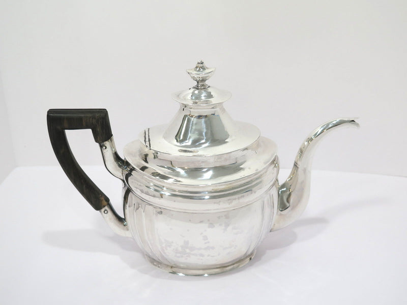 12 in - Coin Silver Wood John Wolfe Forbes, New York Antique c. 1802-1831 Teapot