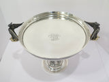 16.75 in - Sterling Silver John Wendt Antique Winged Lionesses Footed Platter