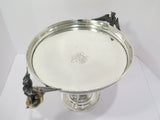 16.75 in - Sterling Silver John Wendt Antique Winged Lionesses Footed Platter