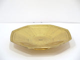 7.5" Sterling Silver Gilt Tiffany Antique Floral Octagonal Footed Serving Plate