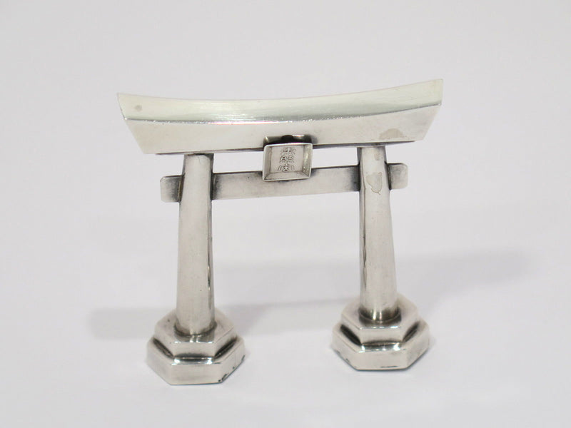 2 3/8 in - Sterling Silver Antique Asian Torii Gate Salt Shaker