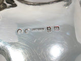 10.5 in - Sterling Silver Antique English Flower-Shaped Engraved Griffin Basket