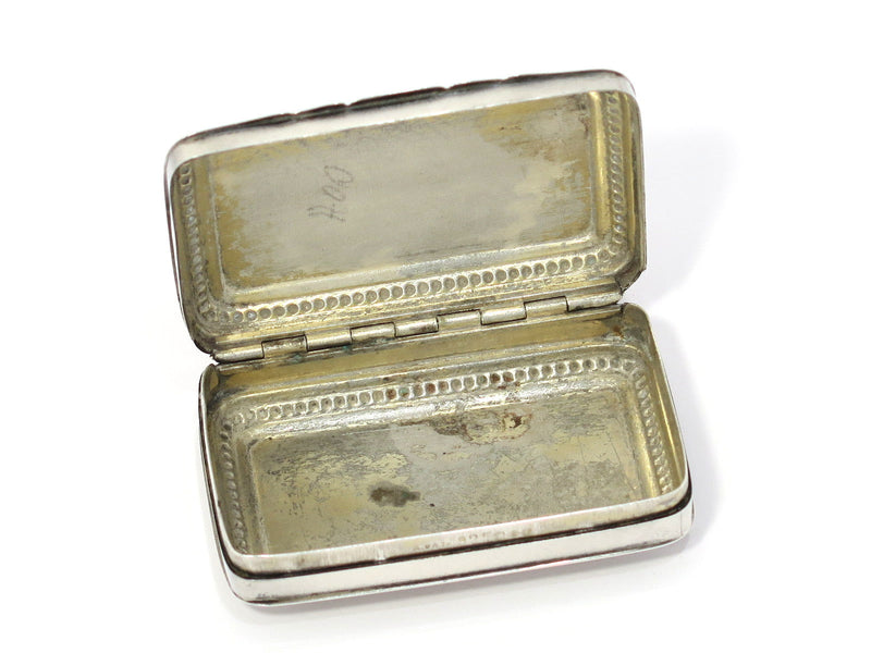 2 7/8 in - Sterling Silver Albert Coles & Co. Antique c. 1871 Ornate Snuff Box