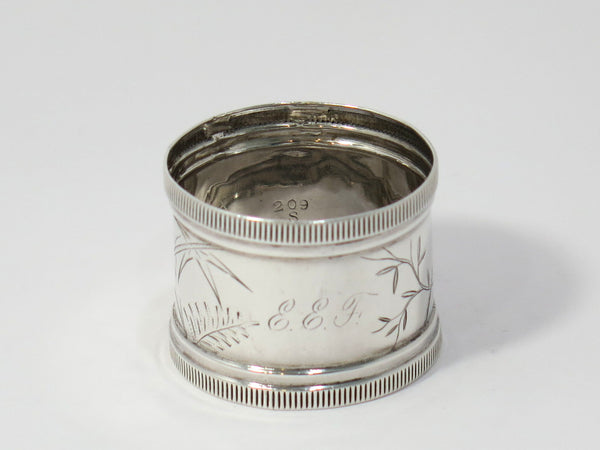 1 5/8 in - Sterling Silver Antique American Floral Napkin Ring