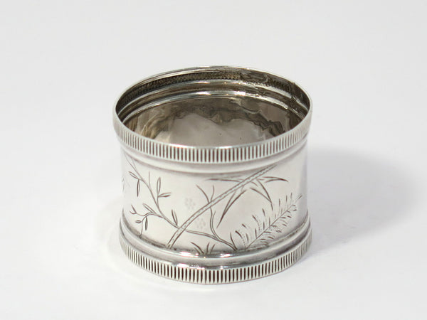 1 5/8 in - Sterling Silver Antique American Floral Napkin Ring