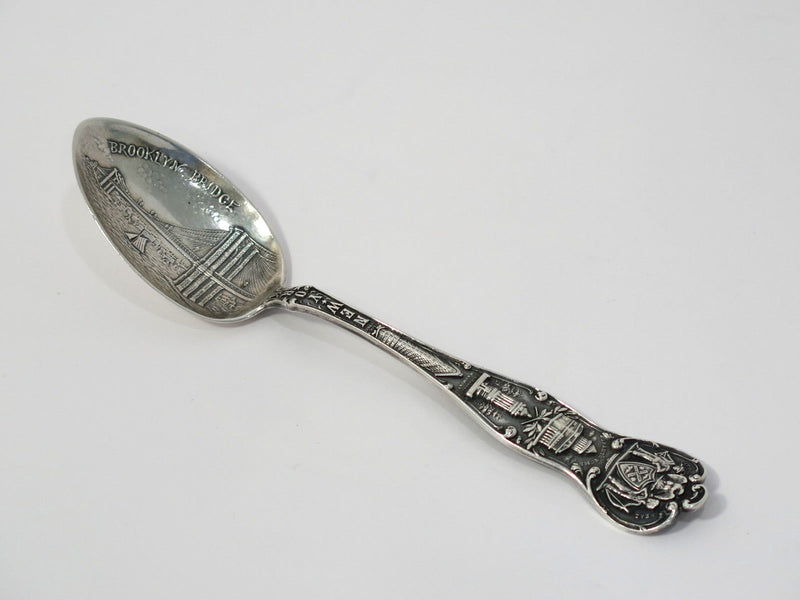 5 7/8 in - Sterling Silver Antique "New York" Souvenir Teaspoon