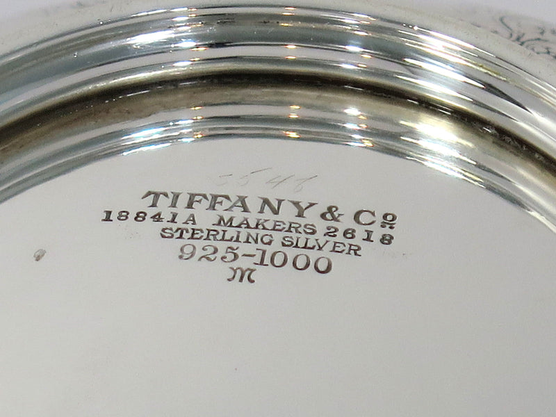 6.5 in - Sterling Silver Tiffany & Co. Antique Floral Ornament Basket