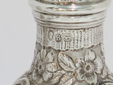 7 5/8 in - Sterling Silver Antique English 1797 Repousse Salt & Pepper Shakers