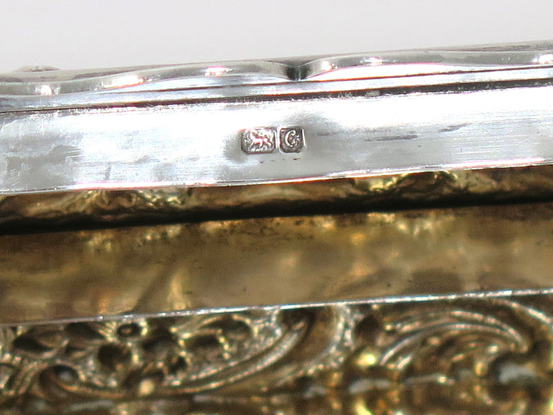 9.25" Sterling Silver Gilt Interior Antique English c 1903 Conductor's Baton Box