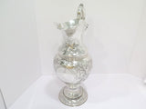 18 3/8 in - Sterling Silver Duhme & Co. Antique Floral Repousse Pitcher