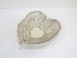 9.75 in - Sterling Silver Gorham Antique Heart-Shaped Openwork Candy Nut Dish