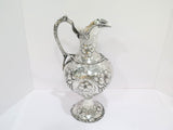 15 in - Coin Silver George Ladd Antique c. 1866 Grapevine Repousse Pitcher