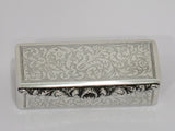 3.25 in European Silver Gilt Interior Antique Austrian c. 1838 Floral Snuff Box