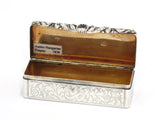 3.25 in European Silver Gilt Interior Antique Austrian c. 1838 Floral Snuff Box