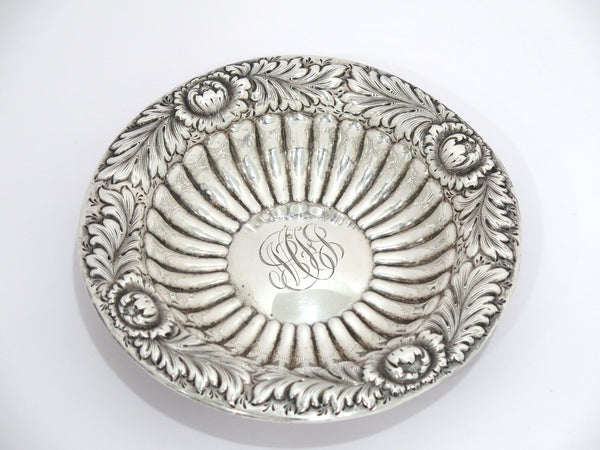 6 3/8 in - Sterling Silver Fuchs & Beiderhase Antique Floral Small Serving Plate