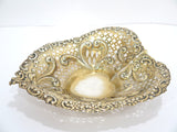 9.5" Sterling Silver Gorham Antique Heart-Shaped Openwork Footed Candy Nut Dish