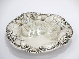 5.75 in - Sterling Silver Antique American Hibiscus Candy Nut Dish