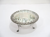 5 in Sterling Silver S. Kirk & Son Antique Floral Repousse Footed Candy Nut Dish