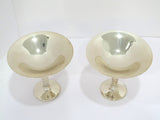 Pair of 6.5 in - Sterling Silver Vintage American Grape-Decorated Compotes