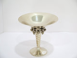 Pair of 6.5 in - Sterling Silver Vintage American Grape-Decorated Compotes