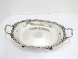 15 in - Sterling Silver Tiffany & Co. Antique Grapevine Footed Oval Serving Bowl