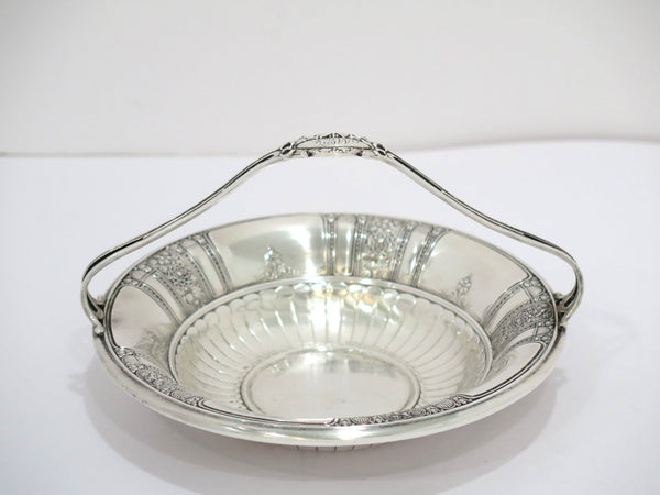 5 7/8 in - Sterling Silver Gorham Antique Frontenac Pattern Candy Nut Basket