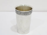 Set of 4 - 3 3/8 in European Silver Antique Swiss Schutzenfest Liquor Shot Cups