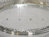 16.25 in - European Silver Antique Dutch Medallion Bow Footed Bowl / Centerpiece