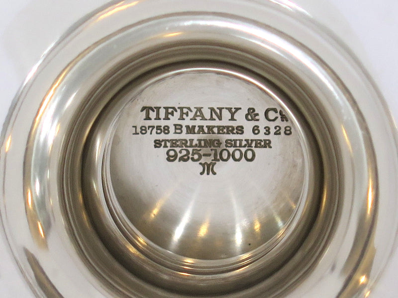 9.5 in - Sterling Silver Tiffany & Co. Antique Art Deco Footed Round Platter