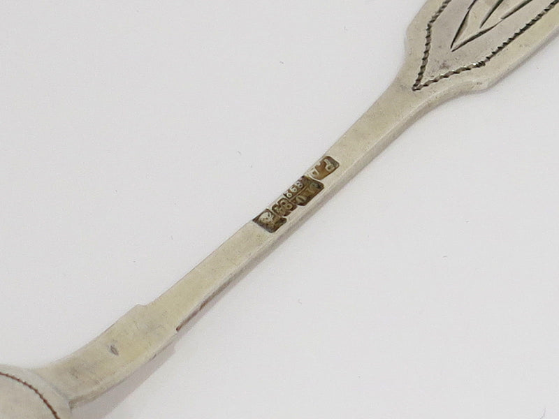 Pair of 5.5 in - 84 Silver Gilt Antique c. 1892 Russian Teaspoons