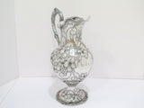 12 5/8 in - Coin Silver Galt & Bro. Antique c. 1854 Grapevine Pitcher