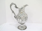 12 5/8 in - Coin Silver Galt & Bro. Antique c. 1854 Grapevine Pitcher