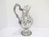 12 5/8 in - Coin Silver Galt & Bro. Antique c. 1854 Grapevine Pitcher