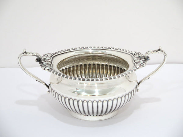 Sterling Silver Vintage English Sugar Bowl & Creamer Set