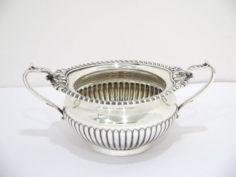 Sterling Silver Vintage English Sugar Bowl & Creamer Set
