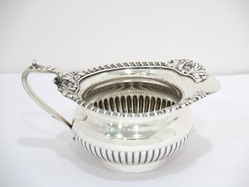 Sterling Silver Vintage English Sugar Bowl & Creamer Set