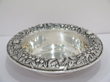 9.5 in - Sterling Silver S. Kirk & Son Vintage Floral Repousse Serving Bowl