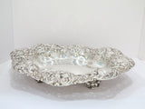 18.5 in - Sterling Silver Gorham Antique Flower-Decorated Footed Serving Bowl