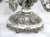 Pair of 15.75 in European Silver Antique Italian Triton on Seahorse Candelabras